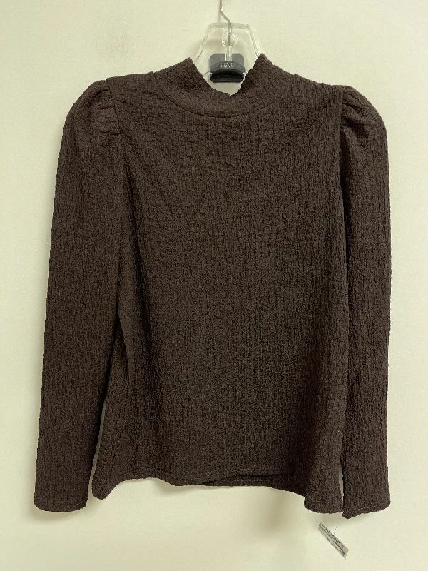 Top Long Sleeve By Clothes Mentor In Brown, Size: S