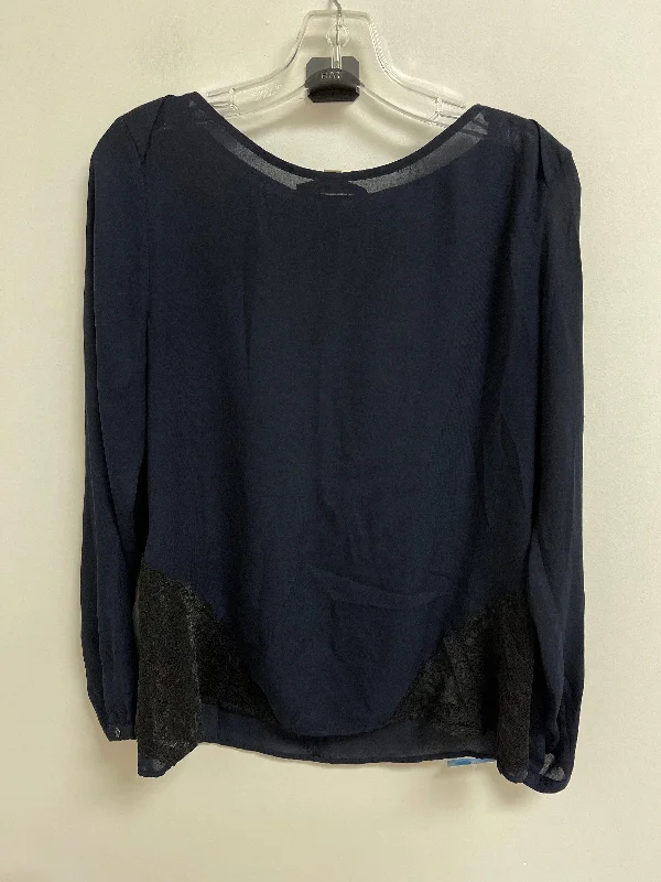 Top Long Sleeve By Loft In Navy, Size: M