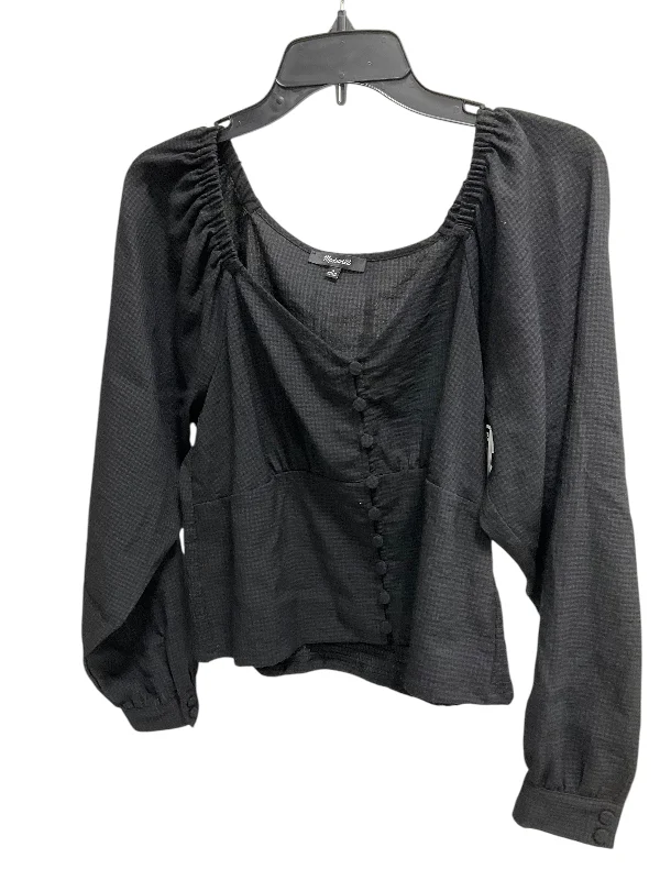 Top Long Sleeve By Madewell In Black, Size: L