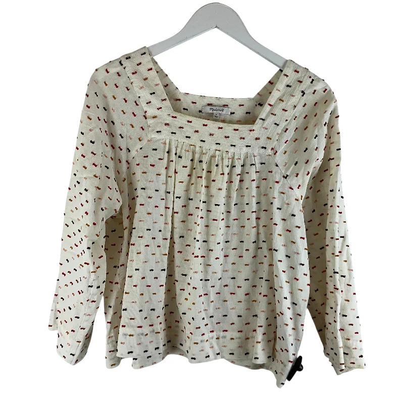 Top Long Sleeve By Madewell In Cream, Size: S