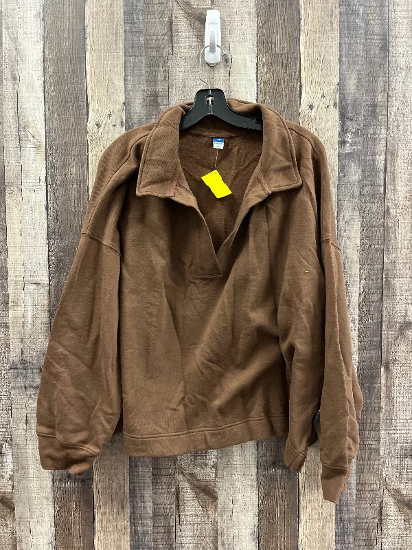 Top Long Sleeve By Old Navy In Brown, Size: 3x