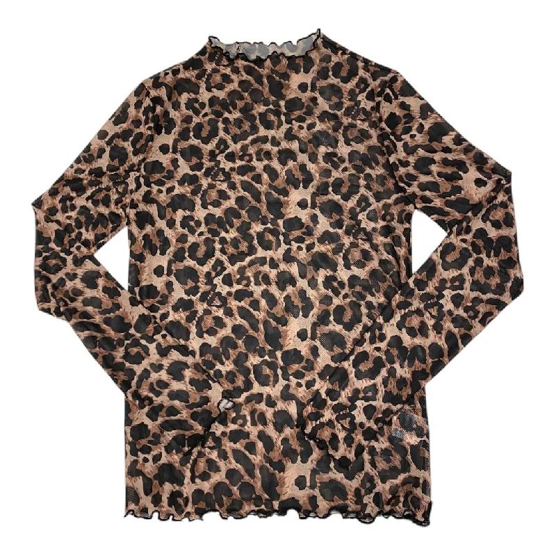 Top Long Sleeve By Shein In Animal Print, Size: 6