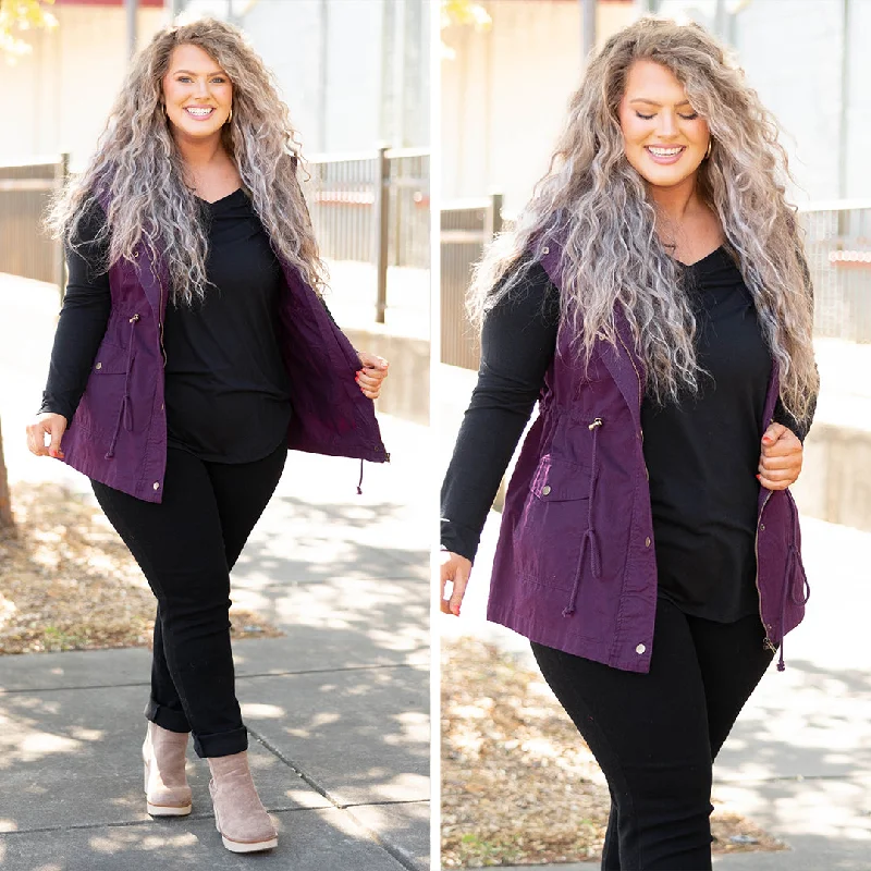 So Carefree Vest, Dark Plum